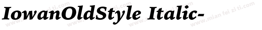 IowanOldStyle Italic字体转换